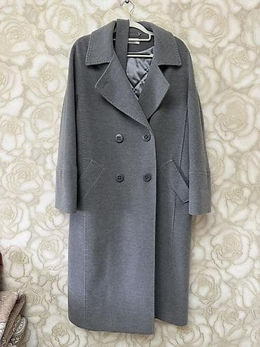 lining 38: Серое женское пальто‑оверсайз - Классический прямой крой, длина миди — 1