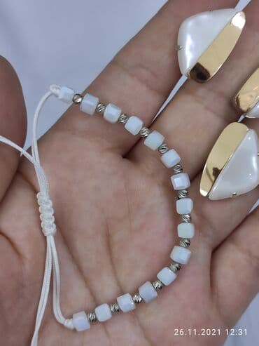 набор пандора: Очень красивый набор с камнями перламутр серебро пробы 925 напыление — 3