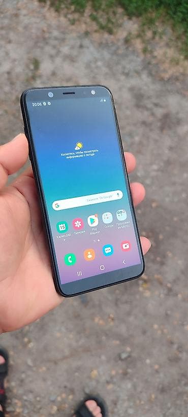 Samsung Galaxy J6, Колдонулган, 32 ГБ, түсү - Кара, 2 SIM