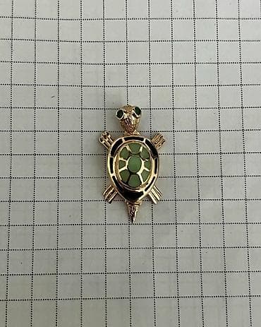 Цепочки: Кулон черепаха, миниатюрная 585 пробы, 2.5 гр — 4