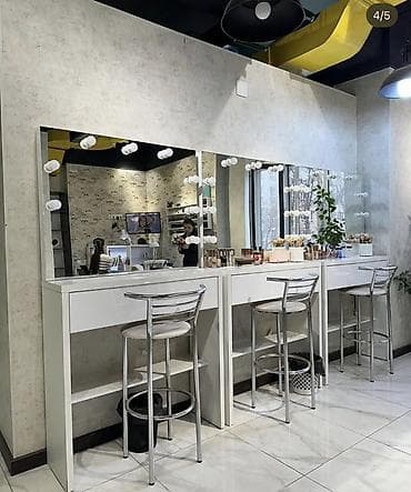 coffee table: Туалетный столик, Б/у, Со шкафом, цвет - Белый, Другой материал — 2