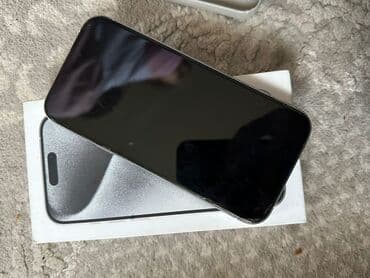 бу телефоны в рассрочку: IPhone 15 Pro, Колдонулган, 256 ГБ, Ак, Заряддоочу түзүлүш, Кабель, Куту, 89 % — 2