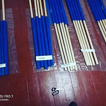 флаги: Флагшток, флагштог деревянный, железный, настольные, одинарный, 2ной. — 5