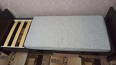 Детская односпальная кровать, Б/у, Для девочки, Для мальчика, С бортиком, Самовывоз