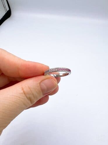 свадебное платья для беременных: Кольцо, Коктейльное, Проба 925, Женские, Фианит, Новый — 3