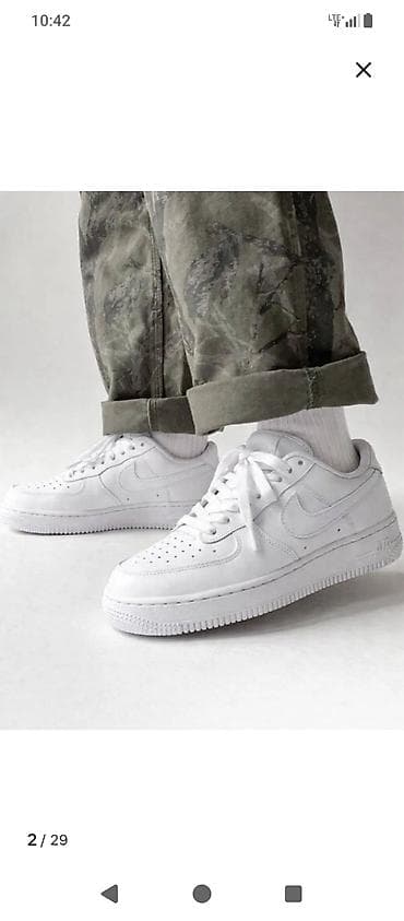 мама бох: Мужские кроссовки, 42, Nike, Новый, цвет - Белый — 1