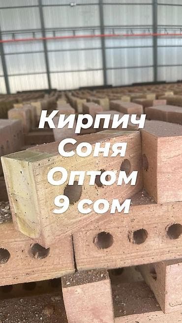 Кирпич «Соня» – оптом, 9 сом/шт. Описание: - Пустотелый кирпич с