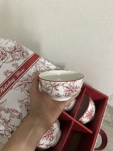 holiday: Набор пиал с ложками Holiday Rose - Состав: 4 керамические пиалы + 4 — 2