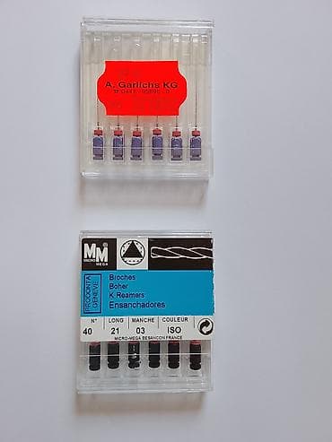 метчики плашки фрезы: Набор эндодонтических инструментов и насадок: 1) Micro-Mega K Reamers — 8