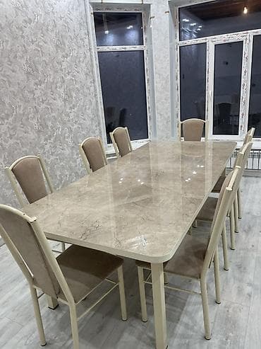 Дом и сад: Обеденный комплект: большой прямоугольный стол + 8 стульев - — 2