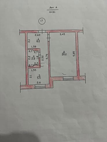 1 комната, 36 м², 5 мкр Индивидуалка, 3 этаж, Евроремонт — 4