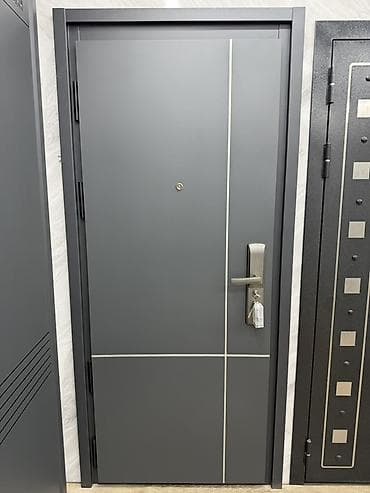 Двери для домов и квартир, Металлическая, Одностворчатая, цвет - Серый