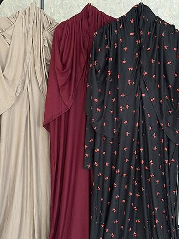 платья мусулманская: Повседневное платье, Осень-весна, Длинная модель, Трикотаж, Прямое, Стандарт — 1