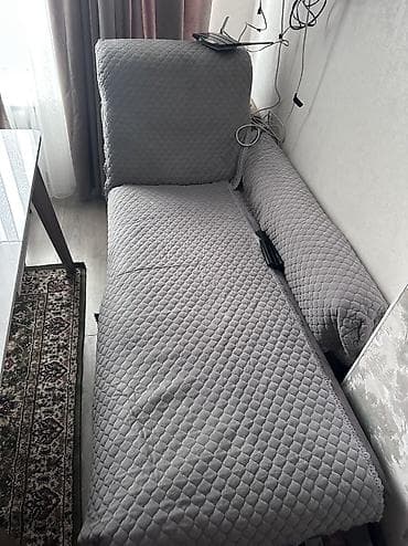 угловой диван с чехлом: Угловой диван, Складной — 3