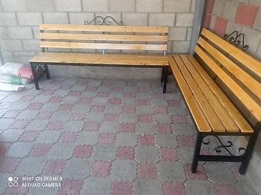 скамье: Скамейка Металл, Со спинкой, Без крыши — 4