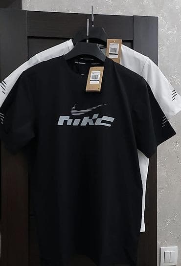 tech flis: Мужская футболка, L, XL, 2XL, Nike, Новый, цвет - Черный, Самовывоз — 7