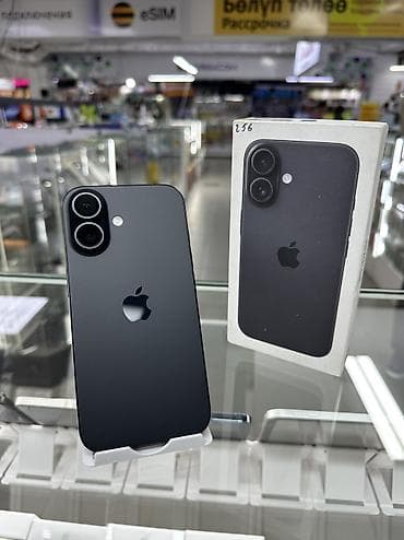 redmi note 9 64: IPhone 16, Б/у, 256 ГБ, Черный, Коробка, 100 % — 1