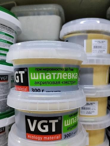 шпаклёвка авто: Шпатлёвка акриловая VGT «Экстра», 300 г - Тип: акриловая шпатлёвка - — 1