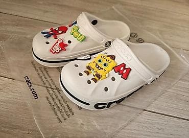 купить кроксы детские: Детские сабо Crocs Classic с украшениями Jibbitz - Цвет: белый — 2