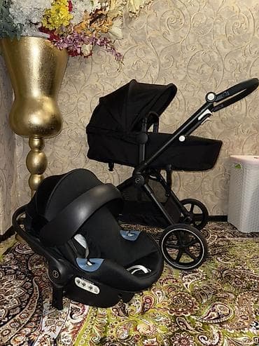 для новорожденых: Коляска, Cybex, цвет - Черный, Б/у, Самовывоз, Бесплатная доставка — 1