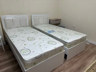 Односпальная кровать, Новый, С матрасом, длина - 200 см