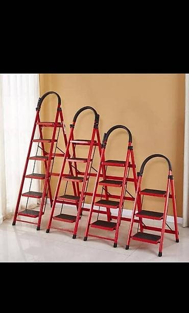 Металлопрокат: Складная стремянка-лестница, Материал: Металл, Новый, Для дома, Высота: До 2 м — 5