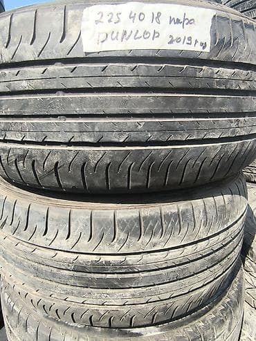 Шины 225 / 40 / R 18, Лето, Б/у, Пара, Легковые, DUNLOP