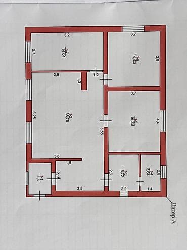Продаётся кирпичный дом в ж/м Ак-Ордо 2 Участок 4 сотки. В доме — 1