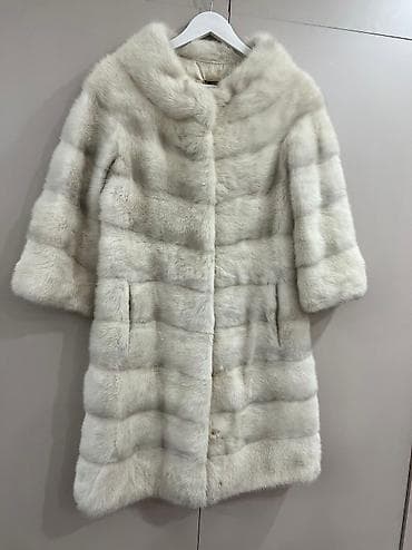 норковая шаль: Шуба, Норка, По колено, M — 2