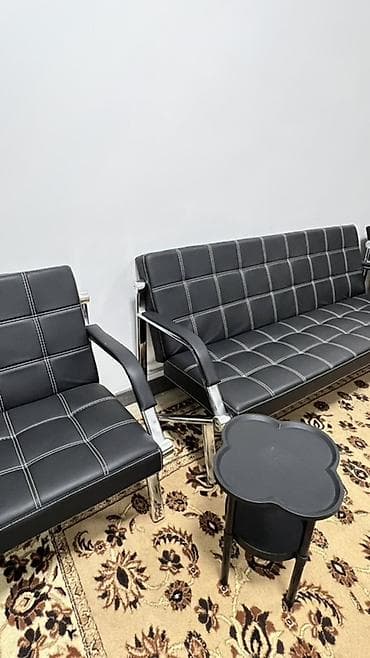 Комплект мягкой мебели, Новый, Самовывоз, цвет - Черный