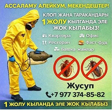 Клининговые услуги: Профессиональная дезинсекция от клопов и тараканов за 1 обработку — 1