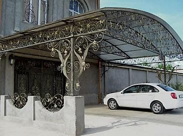 Навес, Двускатный, Металл, Профнастил