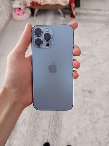 iphine 13 pro: IPhone 13 Pro Max, Б/у, 256 ГБ, Sierra Blue, Чехол, 85 % — 1