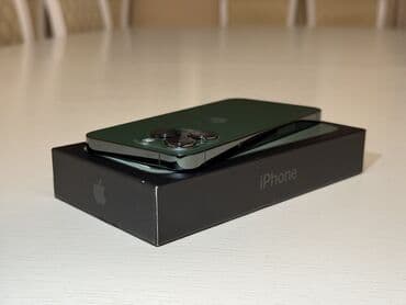 i̇phone 13: IPhone 13 Pro, Б/у, 256 ГБ, Alpine Green, Защитное стекло, Коробка, 76 % — 2