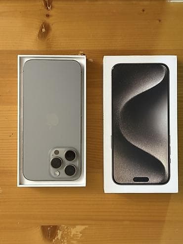 IPhone 15 Pro, Б/у, 512 ГБ, Natural Titanium, Коробка, 88 %