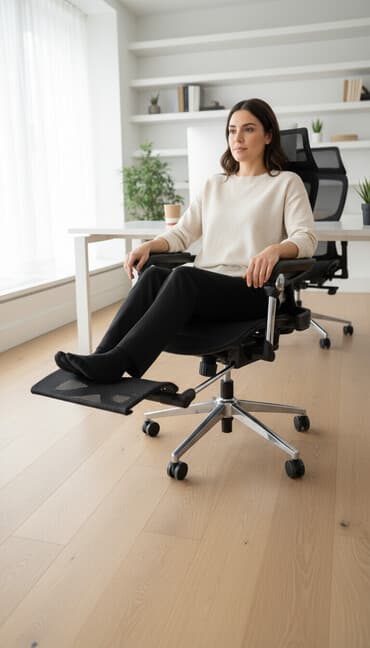 кресло для офис: Офисное кресло, С колесиками, цвет - Черный — 1