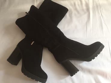 сапоги из натурального меха и кожи: Продам женские зимние замшовые новые сапоги 37,5 размера, хорошая — 1