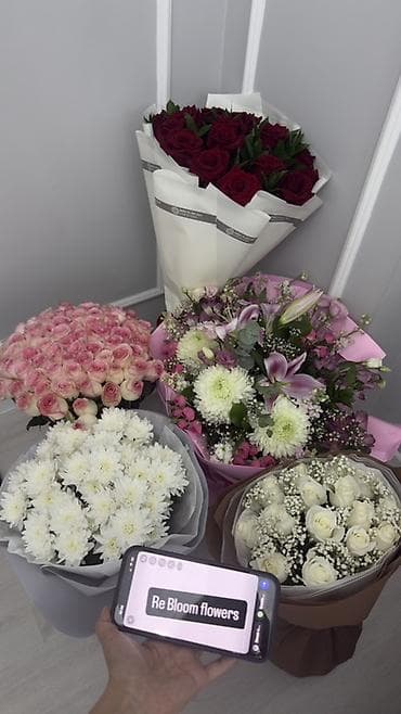 эустома: Авторские букеты от Re Bloom flowers - Классические букеты из красных — 1