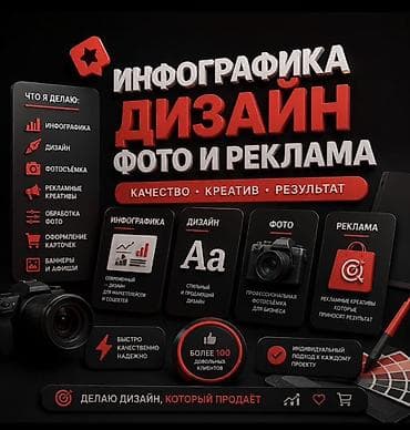 Кызматтар: Инфографика, дизайн, фото и реклама — комплексные услуги для бизнеса — 1