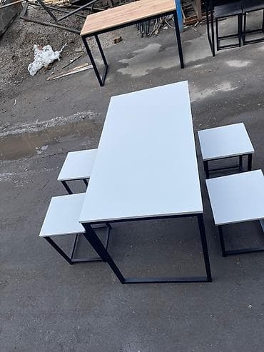 Кухонный стол и стул, Новый, цвет - Белый