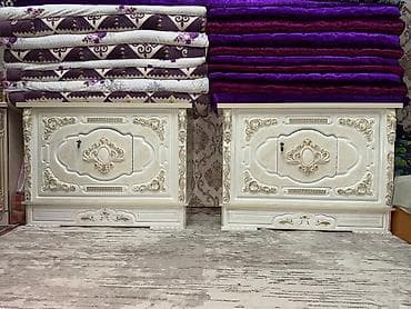 колуны купить: Спальный гарнитур, Б/у, Двуспальная кровать, Трюмо, Тумба, цвет - Бежевый — 6