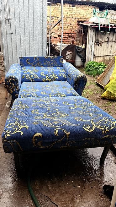 стенки ош: Кресло-кровать, Б/у, Односпальный, Платная доставка, цвет - Синий — 8