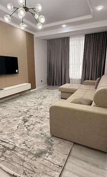 Квартиры: 2 комнаты, 75 м², Элитка, Асанбай мкр Элитка, 12 этаж, Евроремонт — 1