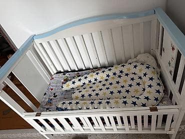 кроватка манеж: Продаю ! Манеж ! С матрасом ! Детская кроватка ! - Материал: дерево — 3