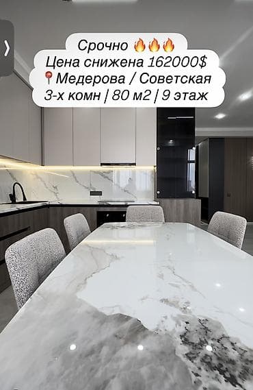 академии наук: 3 комнаты, 80 м², Мед Академия Элитка, 9 этаж, Дизайнерский ремонт — 4