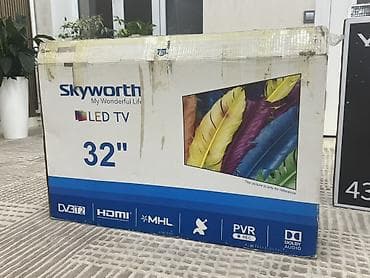 ТВ жана Видео: Телевизор Skyworth LED TV, диагональ 32". Ключевые особенности: - — 1