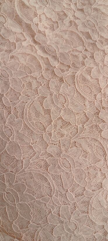 свадебный букет из бисера: Гипюр с каймой. Цвет персик. Ширина 1.5м — 2