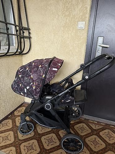 детские каляска: -Прогулочная коляска с космическим принтом - Лёгкая рама, поворотные — 7