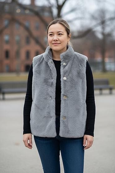 tech flis: Утепленный, Меховой, Осень-весна, Искусственный мех, Короткая модель, С карманами — 3