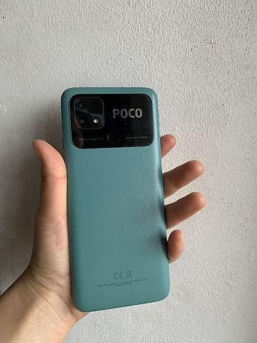 se 4: Poco C40, Б/у, 64 ГБ, цвет - Зеленый, 2 SIM — 1